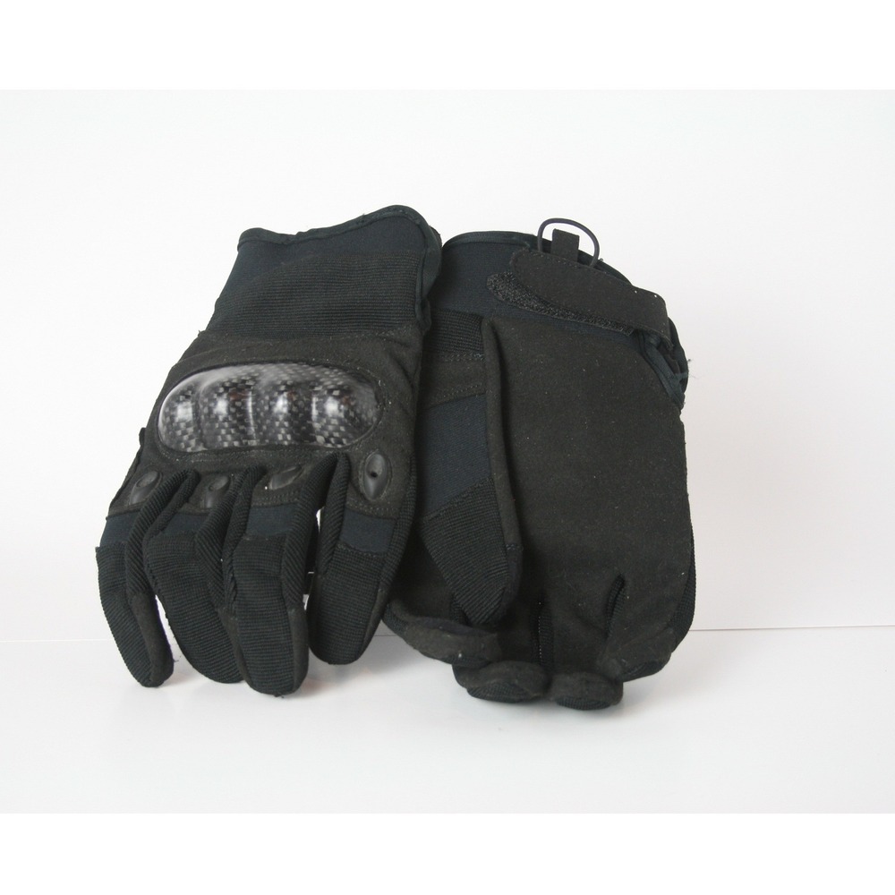 Rothco Carbon Fiber Hard Knuckle Gloves Mens XL Black Tactical Motorcycle 3463